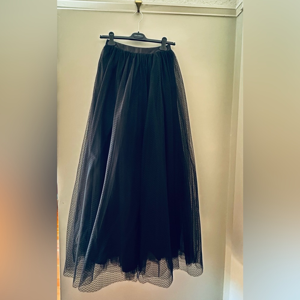 Elegant Bespoke Black Tulle Skirt